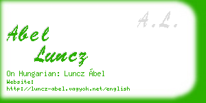 abel luncz business card
